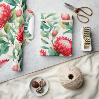 Australische inheemse Protea bloem Cadeaupapier