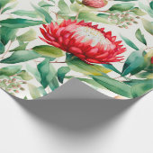 Australische inheemse Protea bloem Cadeaupapier (Hoek)
