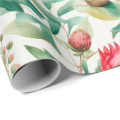 Australische inheemse Protea bloem Cadeaupapier (Rol Hoek)