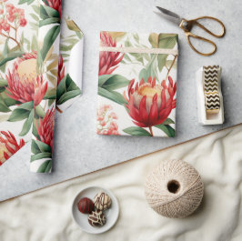 Australische inheemse Protea Bloem II Cadeaupapier