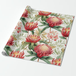 Australische inheemse Protea Bloem II Cadeaupapier