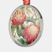 Australische inheemse Protea Bloem II Metalen Ornament (Links)