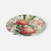 Australische inheemse Protea Bloem II Papieren Bordje (Gekanteld)