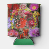 Australische inheemse wilde bloemen eigenwijze hou blikjeskoeler (Voorkant)