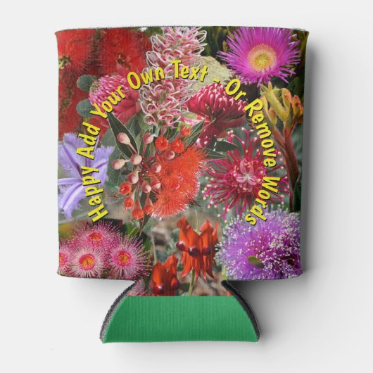 Australische inheemse wilde bloemen eigenwijze hou blikjeskoeler (Voorkant)