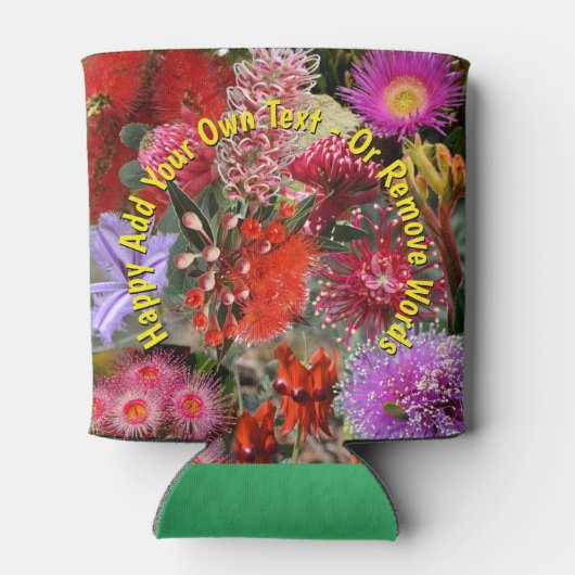 Australische inheemse wilde bloemen eigenwijze hou blikjeskoeler (Achterkant)