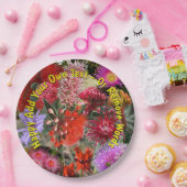 Australische inheemse wilde bloemen groot 9" papieren bordje (Feest)