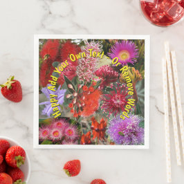 Australische inheemse wilde bloemen groot servet