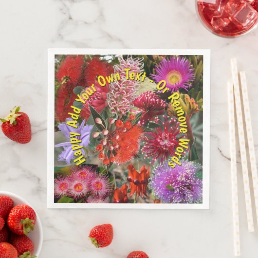 Australische inheemse wilde bloemen groot servet (Insitu)