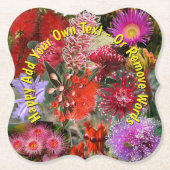 Australische inheemse wilde bloemen kartonnen onderzetters (Voorkant)