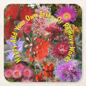 Australische inheemse wilde bloemen kartonnen onderzetters (Voorkant)