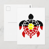 Australische inheemse zeeschildpad briefkaart (Voorkant / Achterkant)