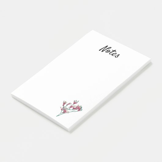 Australische inwoner Kangaroo Paw-waterverf Post-it® Notes (Schuin)