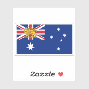 Australische Iraanse Leeuw en Zon Erfgoedvlag Sticker