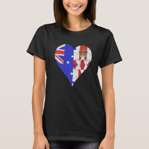 Australische Irish Flag Heart T-shirt