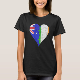 Australische Irish Flag Heart T-shirt