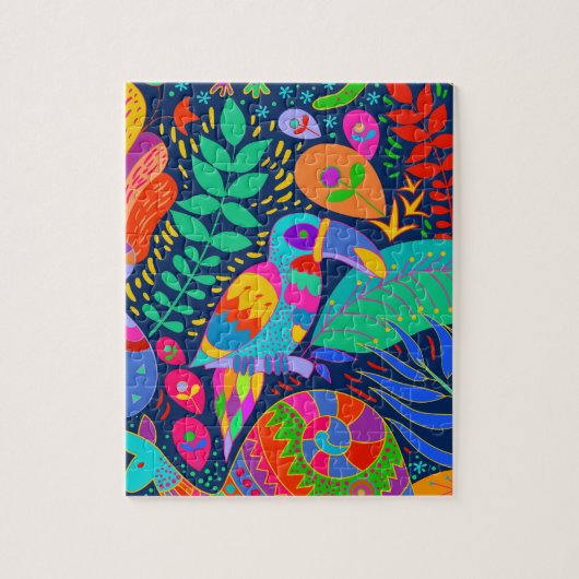 Australische Jungle Papegaai Kangoeroe Koala Legpuzzel (Verticaal)