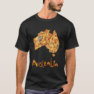 Australische kaart inheemse Aboriginal Australian  T-shirt