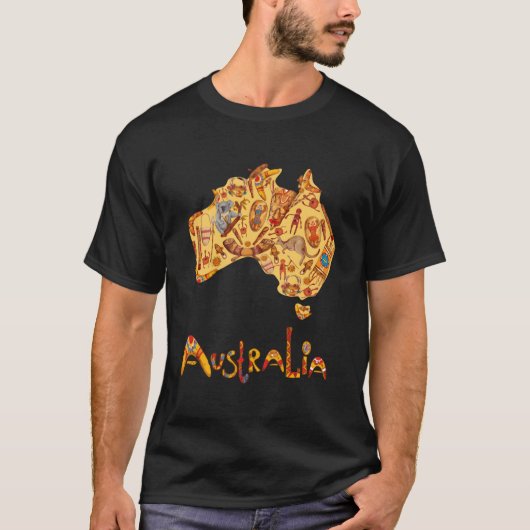 Australische kaart inheemse Aboriginal Australian  T-shirt (Voorkant)