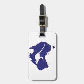 Australische kaart met Kangaroo Silhouette Bagagelabel (Voorkant verticaal)