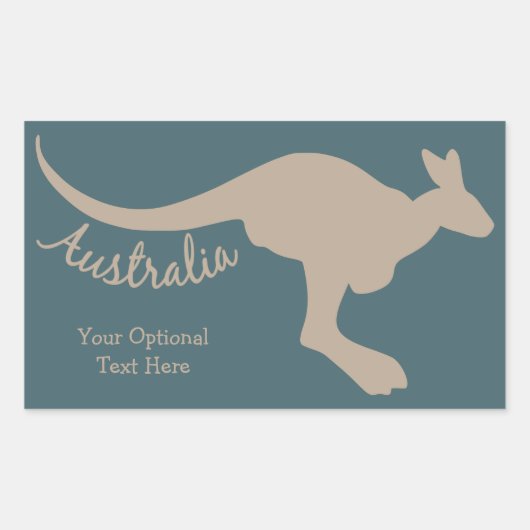 Australische Kangaroo aangepaste stickers (Voorkant)