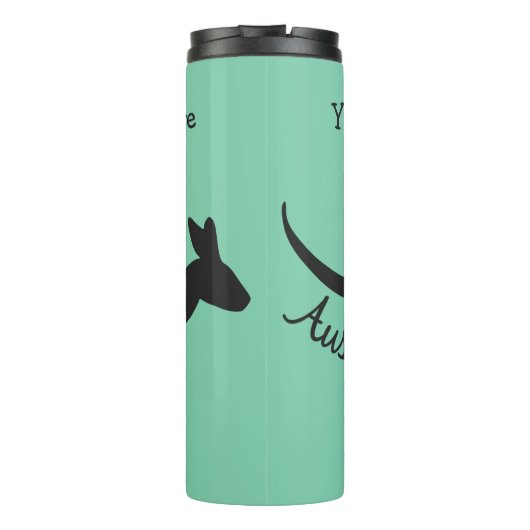 Australische Kangaroo aangepaste tekst en kleurtum Thermosbeker (Achterkant)