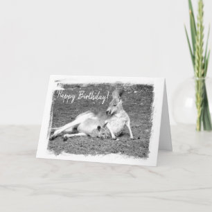 Australische Kangaroo Greeting Birthday Card Kaart