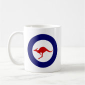 Australische kangaroo militaire luchtvaartronddel koffiemok (Links)