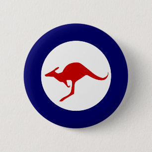 Australische kangaroo militaire luchtvaartronddel ronde button 5,7 cm