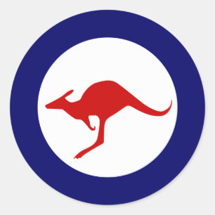 Australische kangaroo militaire luchtvaartronddel ronde sticker