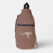 Australische Kangoeroe Aangepaste Naam & Kleur Sling Bag (Voorkant)