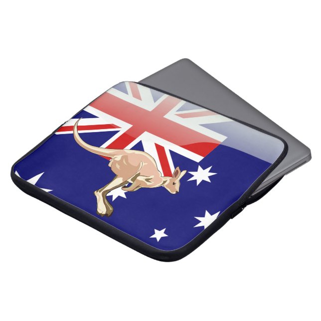Australische kangoeroe laptop sleeve (Voorkant top)