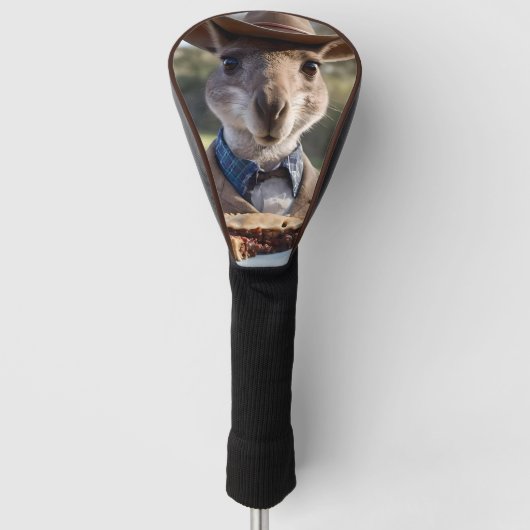Australische kangoeroe met een vleespastei, golfheadcover (Voorkant)