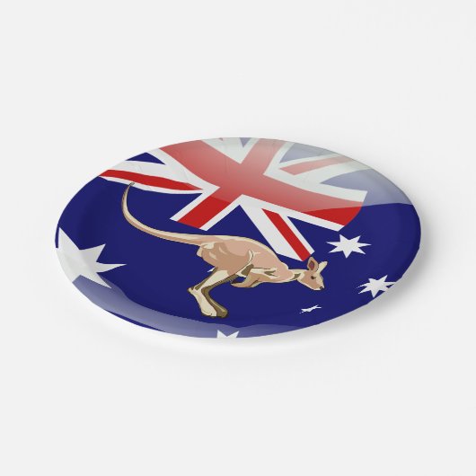Australische kangoeroe papieren bordje (Gekanteld)
