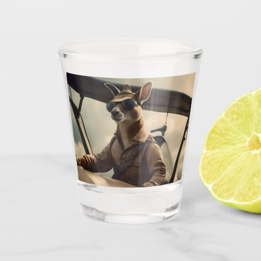 Australische kangoeroe piloot, shot glas (Voorkant)