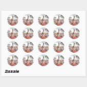 Australische kangoeroe waterverf ronde sticker (Vel)