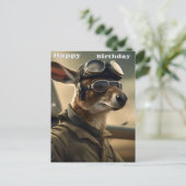 Australische kangoeroekoning van de luchtvaart, ve briefkaart (Staand voorkant)