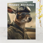 Australische kangoeroekoning van de luchtvaart, ve kaart (Gele Bloem)