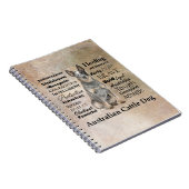Australische kattenhond notebook notitieboek (Rechterzijde)