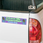 Australische kattenhonden. Ik moet van ze houden. Bumpersticker (Op Truck)