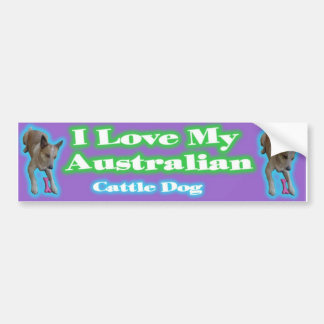 Australische kattenhonden. Ik moet van ze houden. Bumpersticker