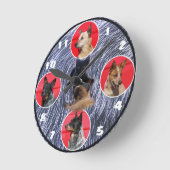 Australische kattenhondjes en kattenklok ronde klok (Hoek)