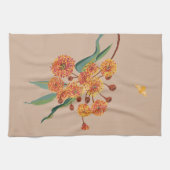 Australische kauwbloesems en bijen theedoek (Horizontaal)
