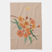 Australische kauwbloesems en bijen theedoek (Verticaal)