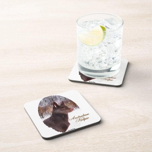 Australische Kelpe Art Bier Onderzetter (Rechterzijde)