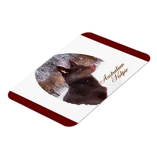 Australische Kelpe Art Magneet (Linkerzijde)