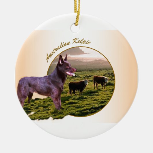 Australische Kelpie Art Gifts Keramisch Ornament (Voorkant)