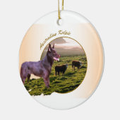 Australische Kelpie Art Gifts Keramisch Ornament (Links)