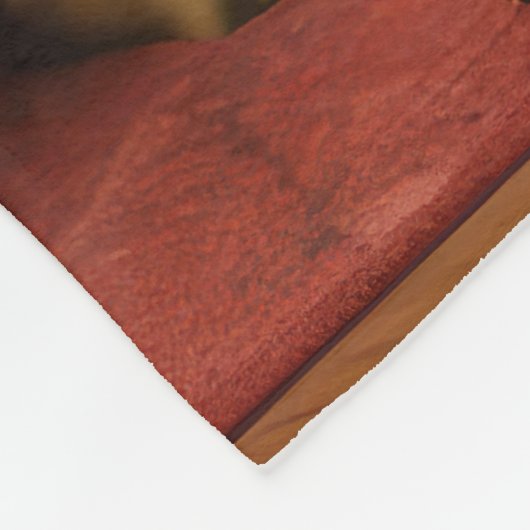 Australische Kelpie bij de open haard Kerstmis Fleece Deken (Hoek)