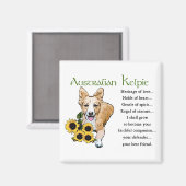 Australische Kelpie-cadeaus Magneet (Voorkant / Achterkant)